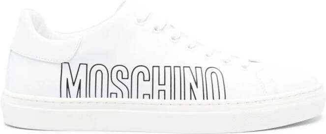 Moschino Leren sneakers Wit