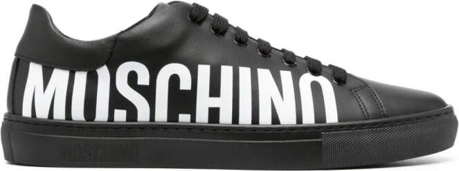 Moschino Leren sneakers Zwart