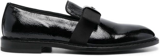 Moschino Loafers met logoplakkaat Zwart