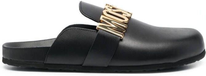 Moschino Sandalen met logo Zwart