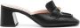 Moschino Leren loafer muiltjes met logo Zwart - Thumbnail 1