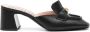 Moschino Leren loafer muiltjes met logo Zwart - Thumbnail 1