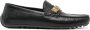 Moschino Leren loafers met logo Zwart - Thumbnail 1