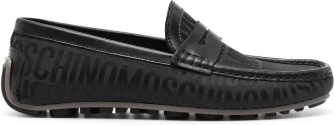 Moschino Loafers met monogram Zwart