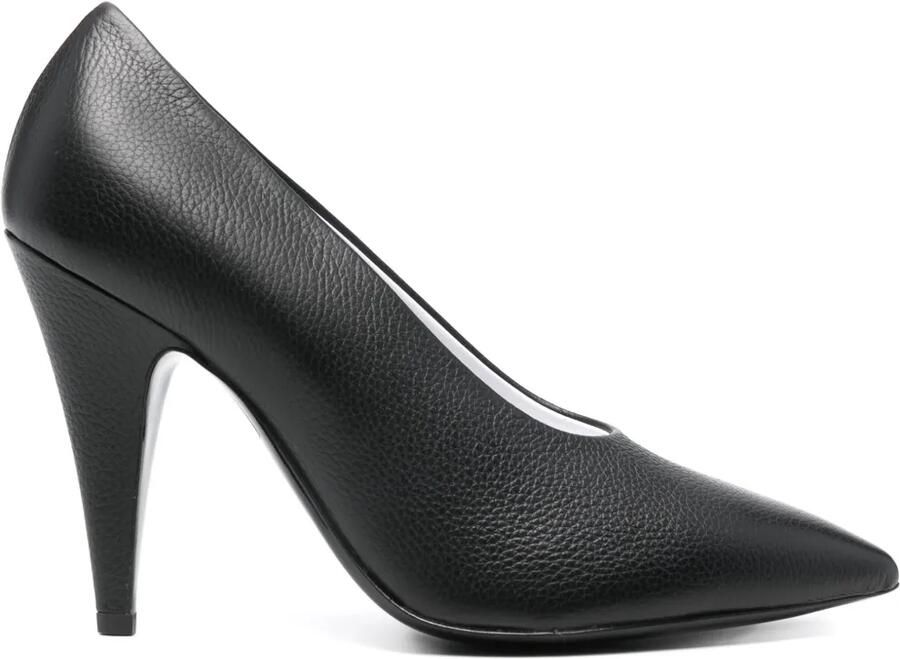 Moschino 100 mm leren pumps Zwart