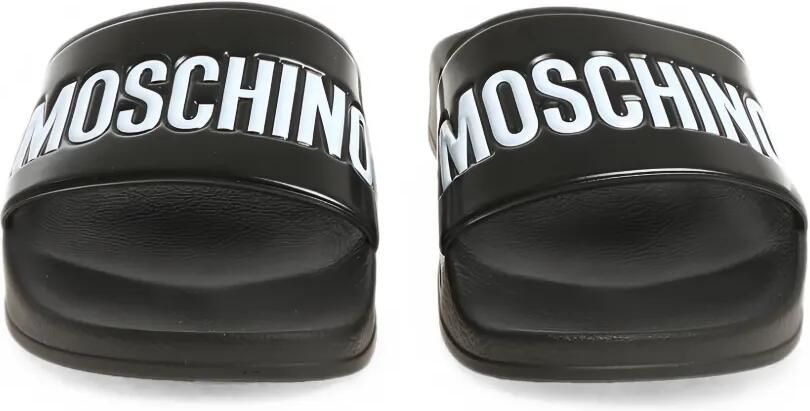 Moschino Badslippers met logoprint Zwart - Foto 2