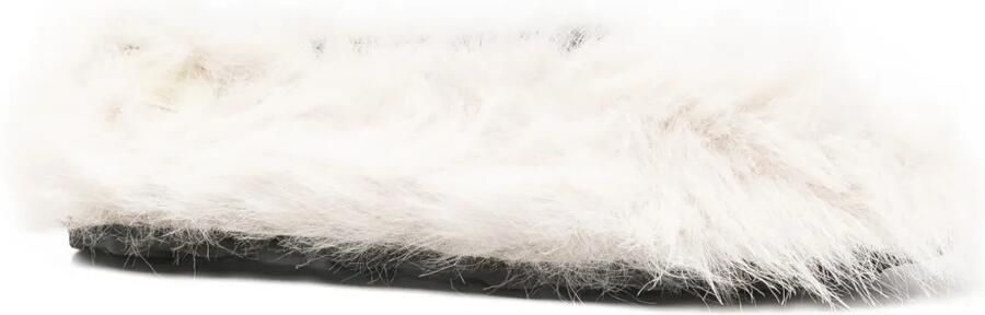 Moschino Ballerina's van imitatiebont Wit