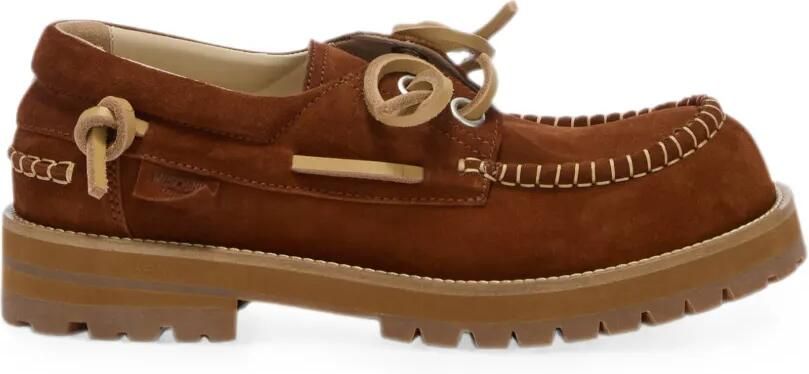 Moschino Bootschoenen met chunky zool en stiksels Bruin