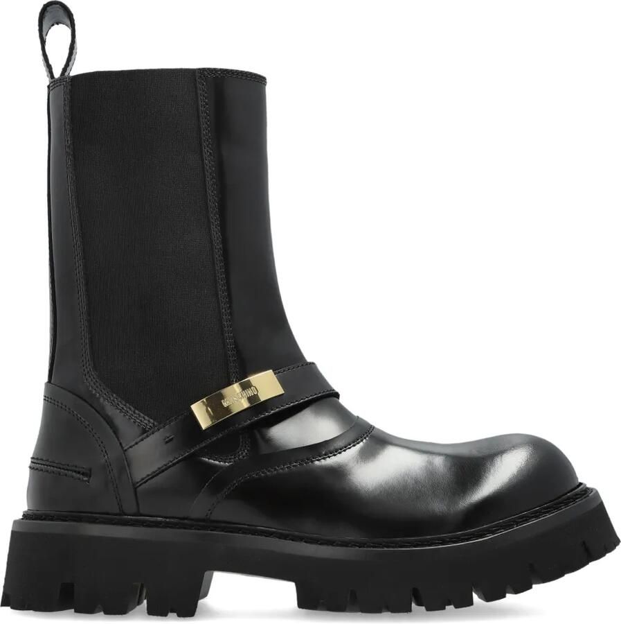 Moschino Chelsea laarzen met bandje Zwart