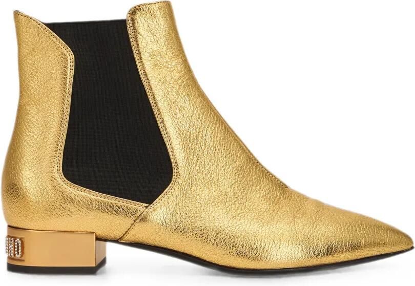 Moschino Chelsea laarzen met logoplakkaat Goud