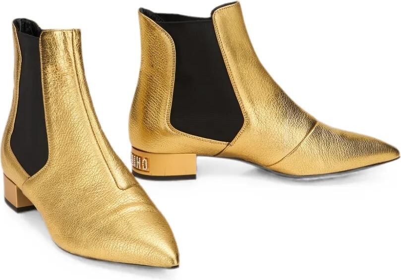 Moschino Chelsea laarzen met logoplakkaat Goud - Foto 3