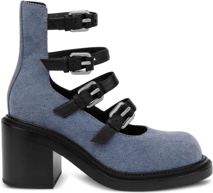 Moschino Denim pumps met gesp Blauw