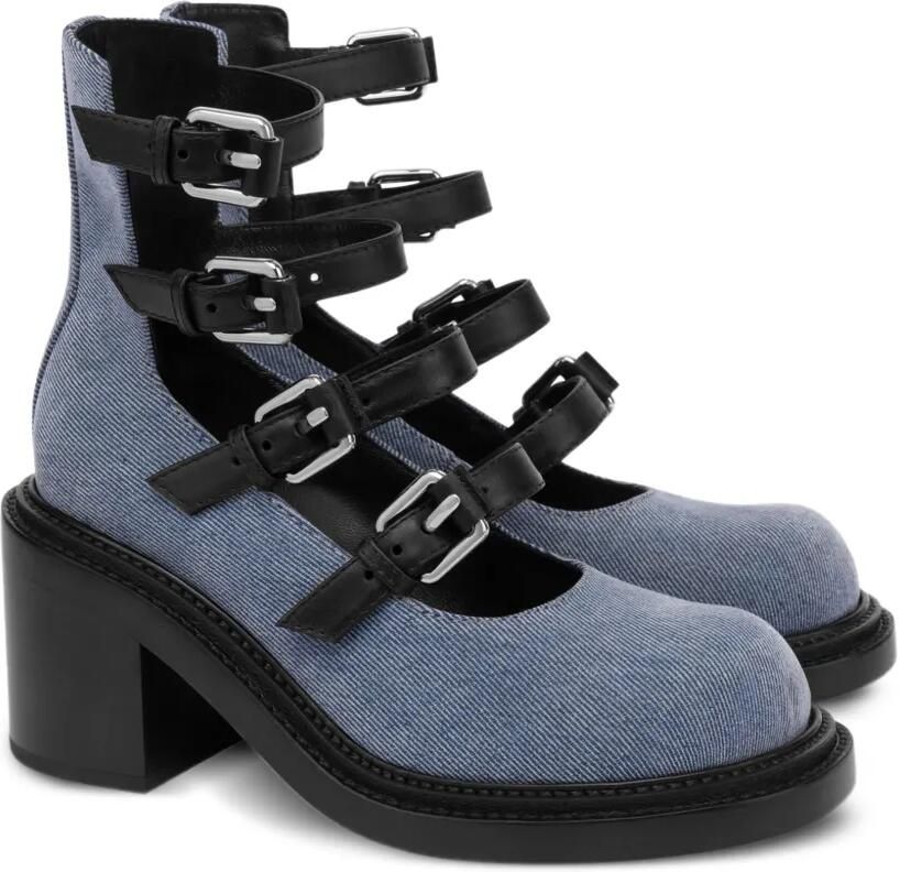 Moschino Denim pumps met gesp Blauw - Foto 2