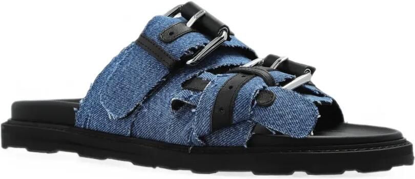 Moschino Denim sandalen met gespsluiting Blauw - Foto 4