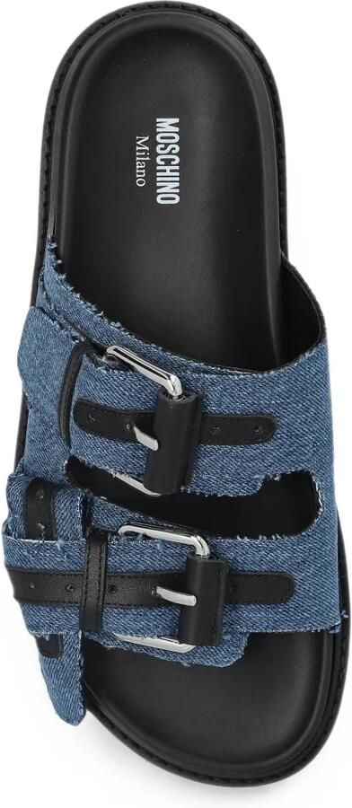 Moschino Denim sandalen met gespsluiting Blauw - Foto 3