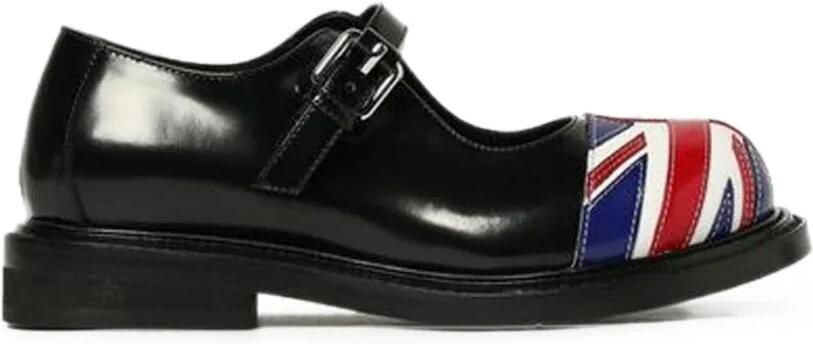 Moschino English Olivia Union Jack Mary Janes Zwart