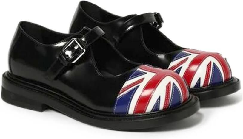 Moschino English Olivia Union Jack Mary Janes Zwart - Foto 3