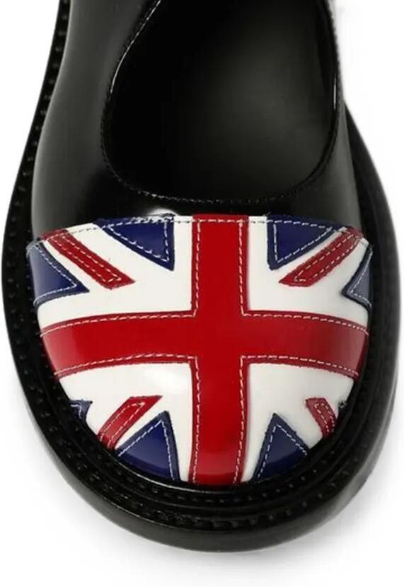 Moschino English Olivia Union Jack Mary Janes Zwart - Foto 2