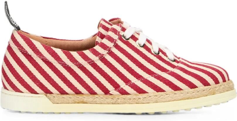 Moschino Gestreepte sneakers Rood