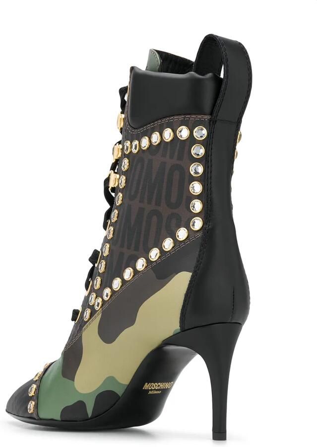 Moschino Jeans verfraaid met kristallen Groen - Foto 2