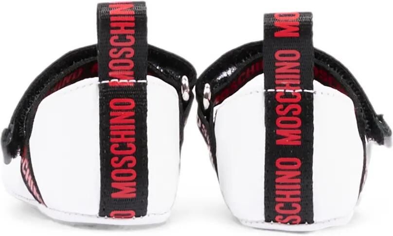 Moschino Kids Ballerina's met hartpatch en logoband Wit - Foto 3