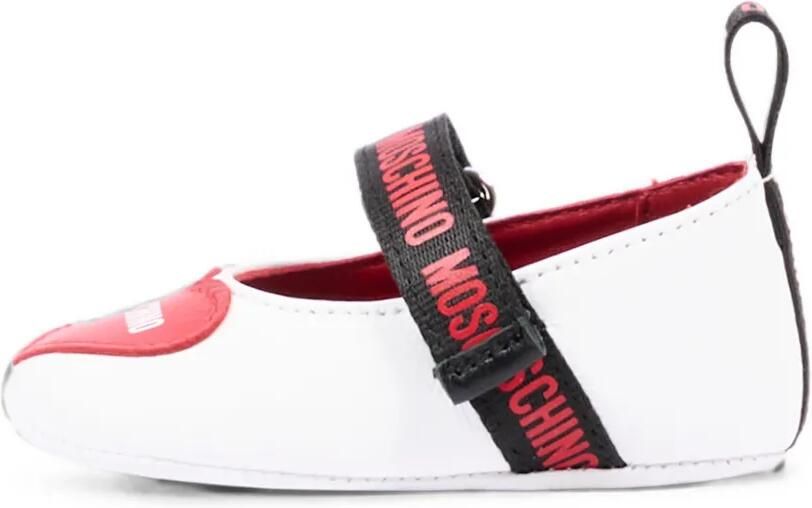 Moschino Kids Ballerina's met hartpatch en logoband Wit - Foto 5