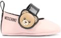 Moschino Kids Ballerina's met klittenband en teddybeer-print Roze - Roze
