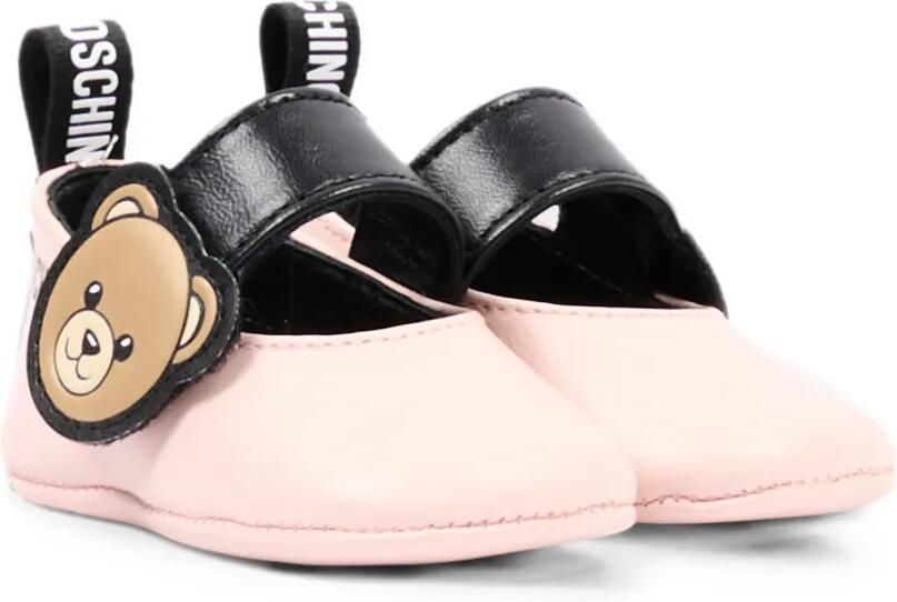 Moschino Kids Ballerina's met klittenband en teddybeer-print Roze - Foto 3