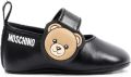 Moschino Kids Ballerina's met klittenband en teddybeer-print Zwart - Zwart