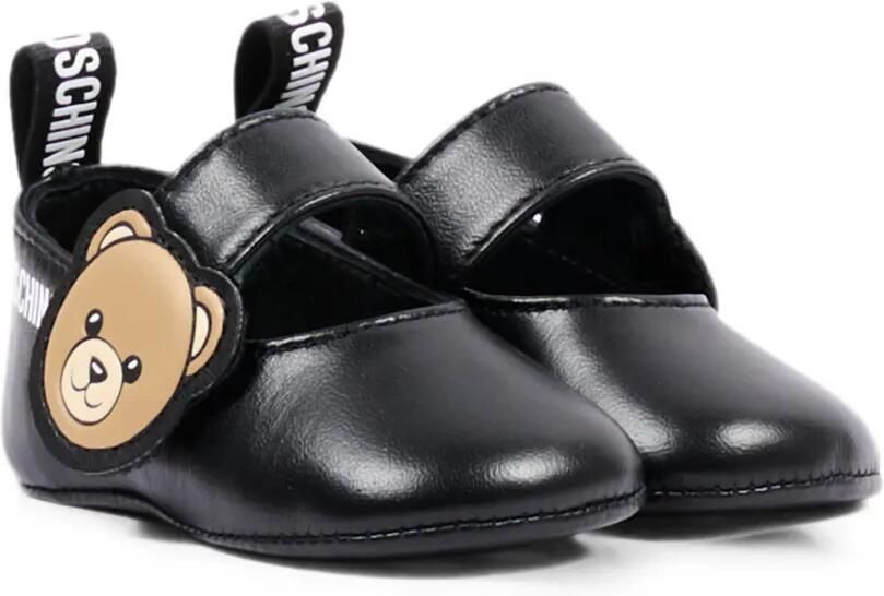 Moschino Kids Ballerina's met klittenband en teddybeer-print Zwart - Foto 3