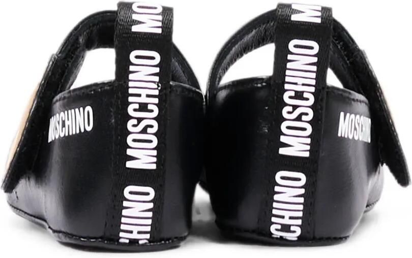 Moschino Kids Ballerina's met klittenband en teddybeer-print Zwart - Foto 4