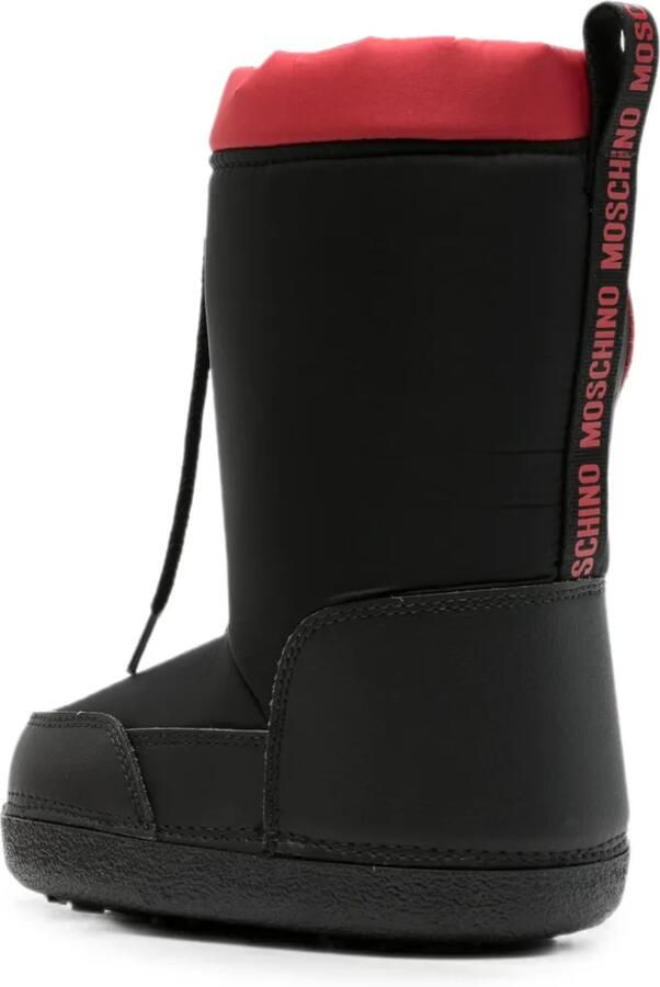 Moschino Kids Laarzen met hartpatch en logoprint Zwart - Foto 3