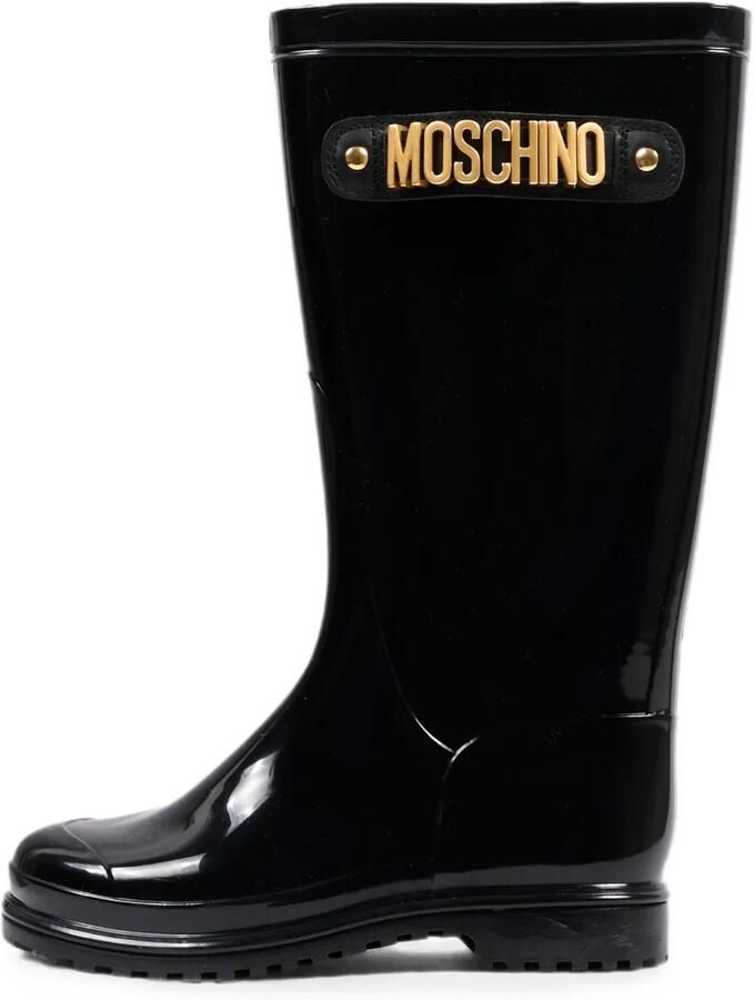 Moschino Kids Laarzen met logoplakkaat Zwart - Foto 5