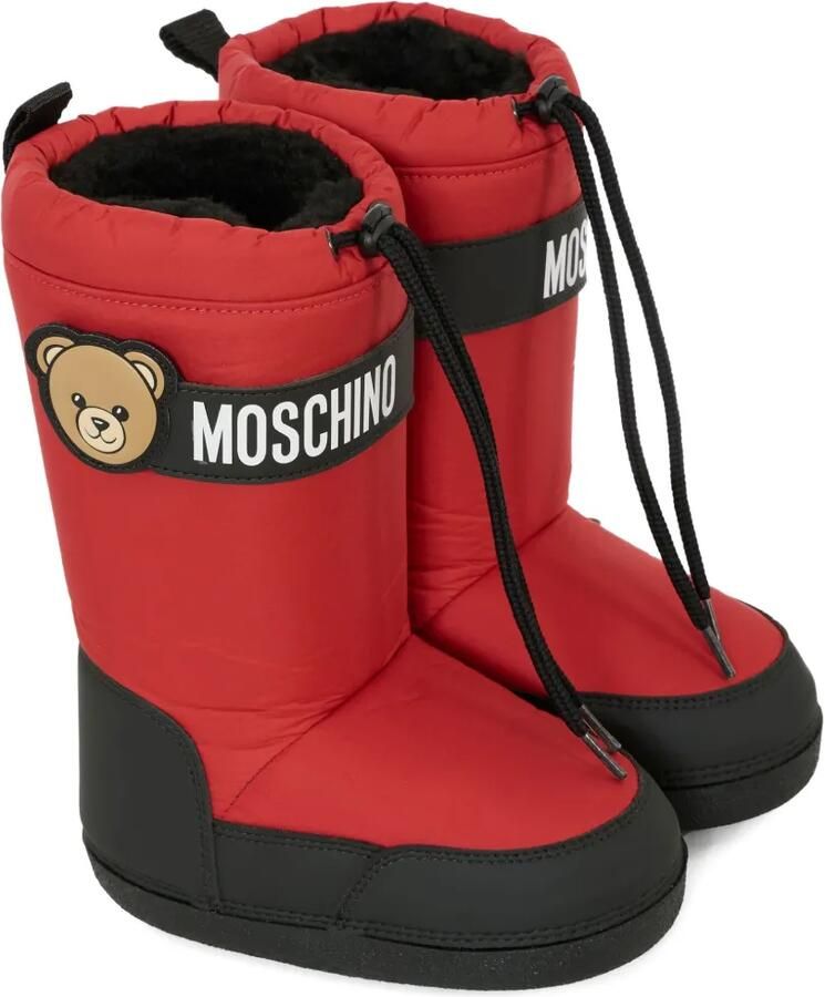 Moschino Kids Laarzen met patroon Rood