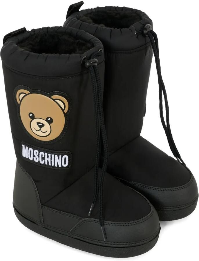 Moschino Kids Laarzen met patroon Zwart