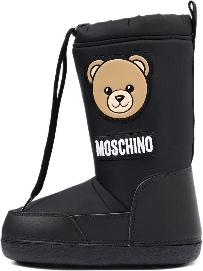 Moschino Kids Laarzen met teddybeer patch Zwart - Foto 5