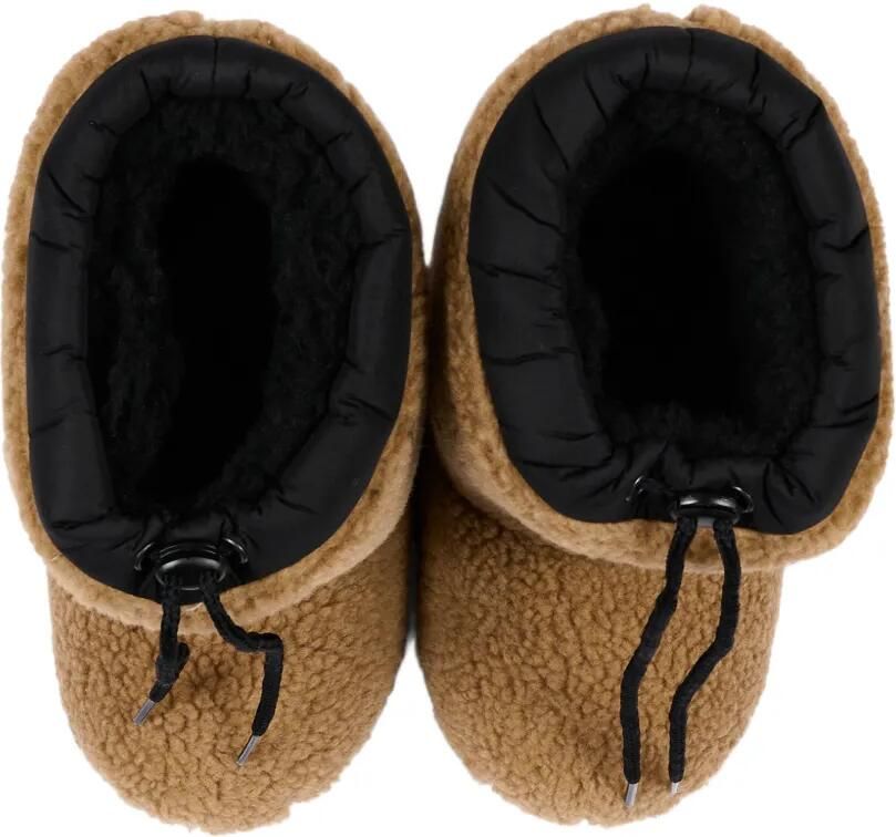 Moschino Kids Laarzen van imitatielamswol met logo-patch Beige - Foto 5