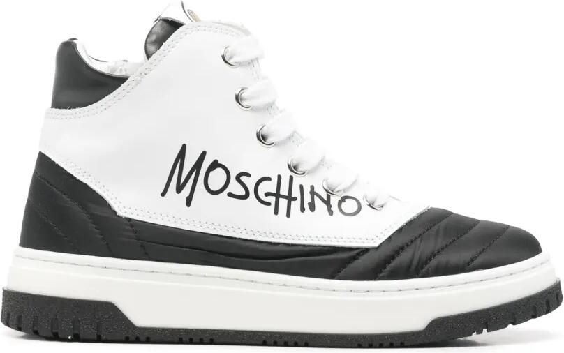 Moschino Kids Sneakers met vlakken Wit - Foto 3