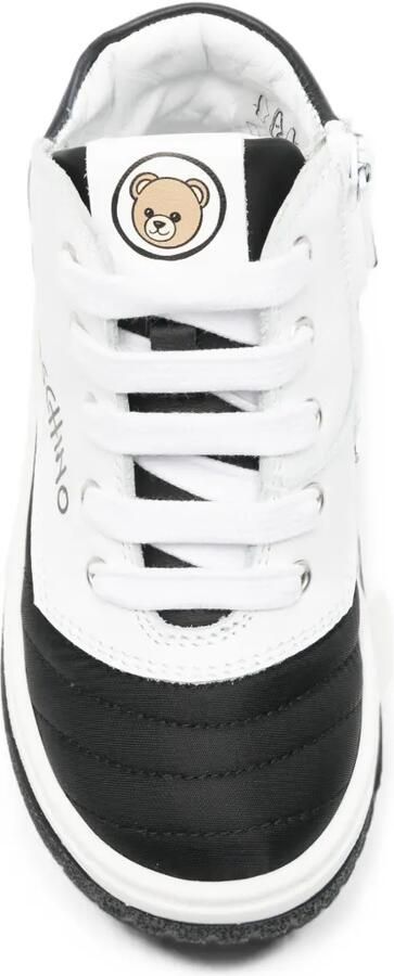 Moschino Kids Gewatteerde sneakers met logoprint Wit - Foto 3