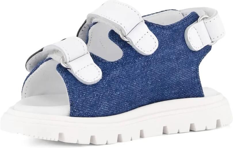 Moschino Kids Sandalen met beerapplicatie Blauw