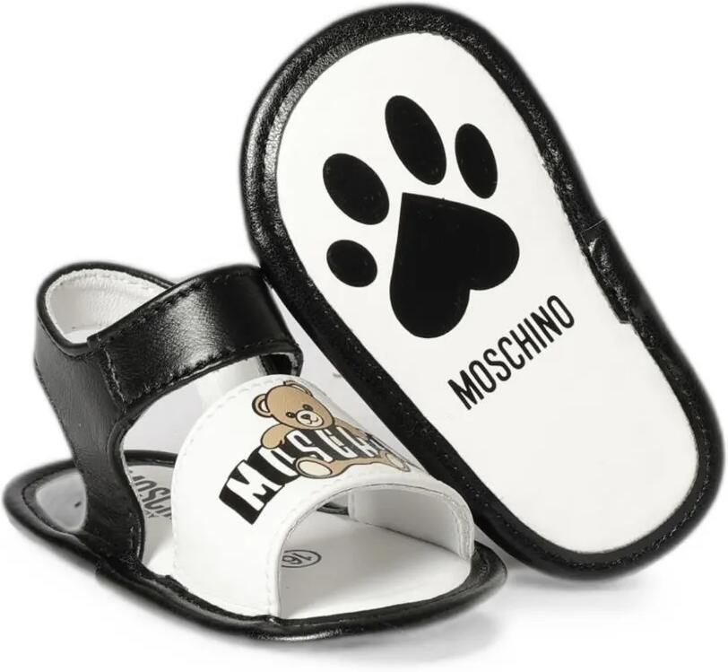 Moschino Kids Sandalen met logoprint Zwart - Foto 2