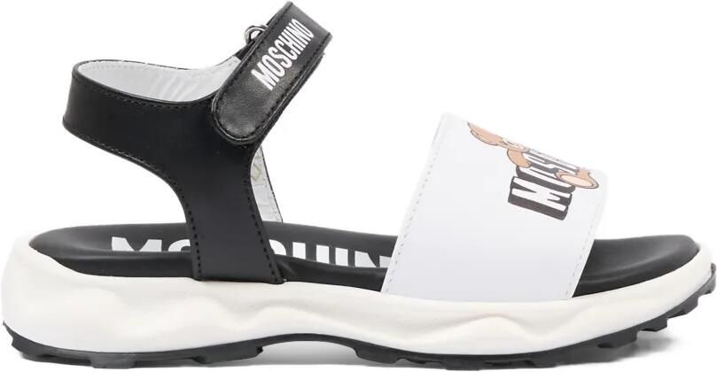 Moschino Kids Sandalen met teddybeer-applicatie Wit