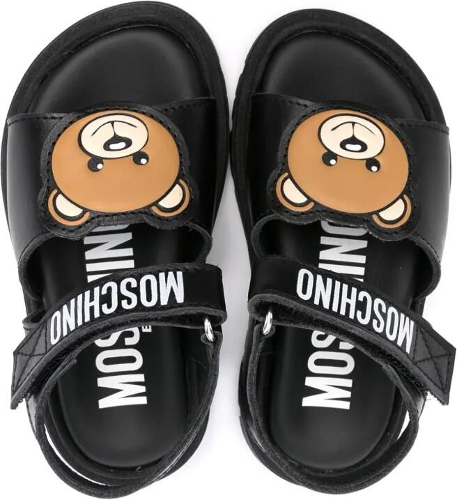 Moschino Kids Sandalen met teddybeerpatch Zwart - Foto 2