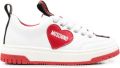 Moschino Kids Sneakers met hartpatch en logo Wit - Wit