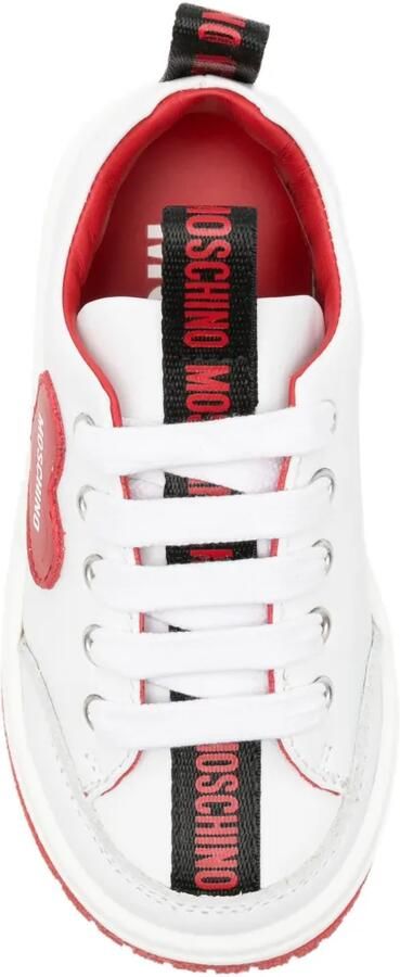 Moschino Kids Sneakers met hartpatch en logo Wit - Foto 3