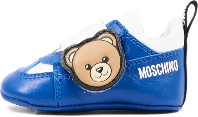 Moschino Kids Sneakers met klittenband Blauw