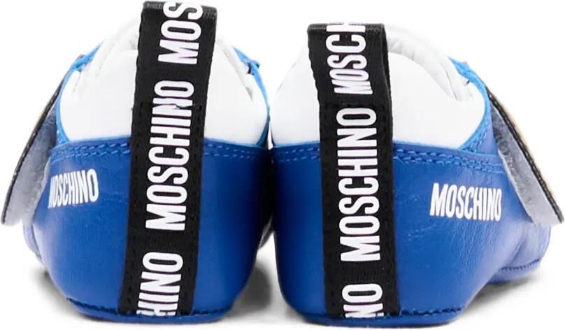 Moschino Kids Sneakers met klittenband Blauw - Foto 3