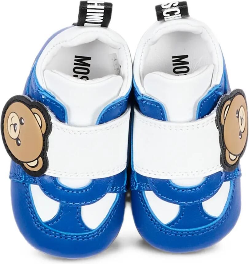Moschino Kids Sneakers met klittenband Blauw - Foto 2