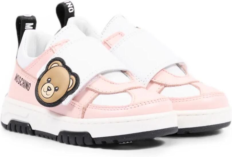 Moschino Kids Sneakers met klittenband Roze - Foto 3