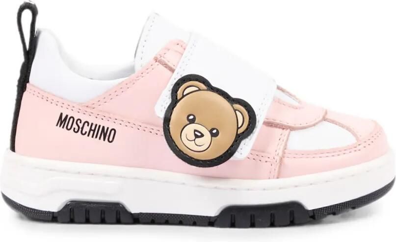 Moschino Kids Sneakers met klittenband Roze - Foto 4